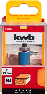 Produktbild von Kantenfräser HM mit Führungslager 13 mm - Kwb