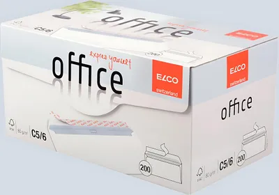 Produktbild von Elco Office C5/6 DL - C6/C5 (114 x 229 mm) - Weiß - 80 g/m² - 114 mm - 229 mm - 200 Stück(e)