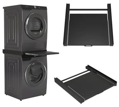 Produktbild von Wasophoogte® Zwischenbaurahmen Waschmaschine Trockner - Stapelkit für Waschmaschine und Trockner XL - Universeller Verbindungsrahmen