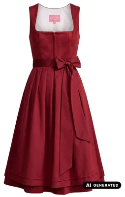 Produktbild von Dirndl Tia 70cm Länge rot 44