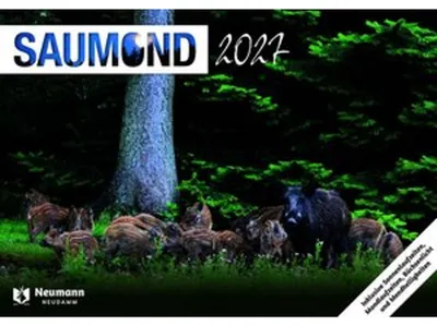 Obrázok produktu pre Wandkalender 2027 DIN A4 Wildschweinmotive mit Mondphasen und Jagdzeiten für Revier & Pirsch