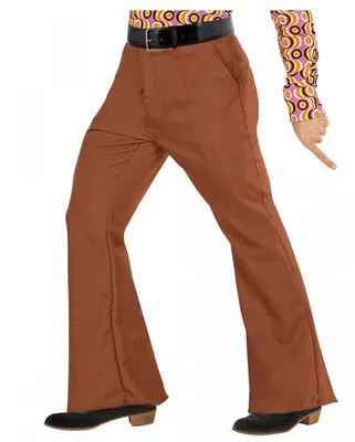 Produktbild von Braune 70er Herren-Schlaghose für Fasching, Schlagermove & 70er Jahre Mottoparties Größe: L/XL