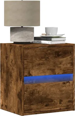 Obrázok produktu pre Maison Exclusive – TV skrinka s LED osvetlením, dymový dub, 41 x 31 x 45 cm