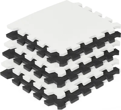Immagine prodotto di Kinderkraft LUNO - tappetino in schiuma - 30 pezzi di puzzle - antiscivolo - impermeabile - 150 x 180 cm - da 10 mesi - nero