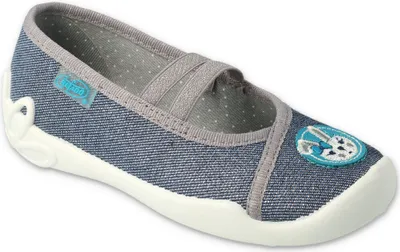 Produktbild von BEFADO Mädchen Hausschuhe Ballerinas Häschen schimmering Blau 32