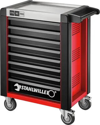 Produktbild von STAHLWILLE Werkstattwagen 95/8 PRO 8 Schubl. 496 x 827 x 1020 mm  rot, RAL 3020; schwarz, RAL 9005