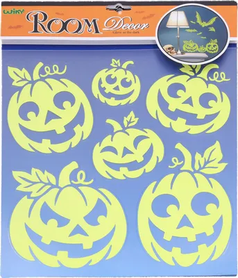 Immagine prodotto di Adesivo murale fosforescente 38x31 cm Zucca HALLOWEEN