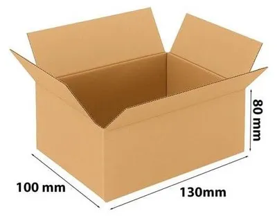 Obrázek produktu pro Skládací kartonová krabice Kartonová krabice 130 x 100 x 80 mm