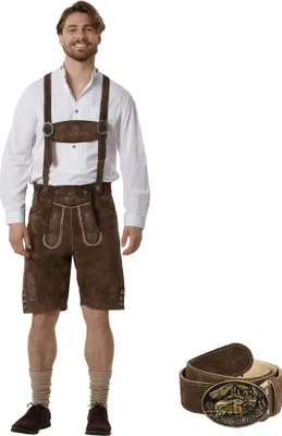Produktbild von Kurze Lederhose Jakob - dunkelbraun, 58