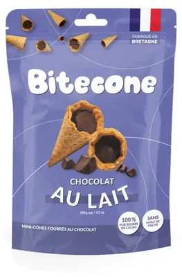 Produktbild von Bitecone Mini-Waffeln mit Milchschokoladenfüllung, 100 g