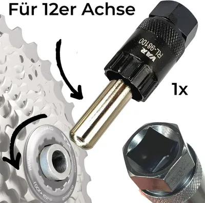 Produktbild von Var Kassettenabzieher für 12ér Steckachse Kassettenverschluss Ring / Centerlock montage Werkzeug Nuss