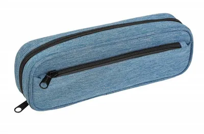 Produktbild von Idena Stifte-Etui mit Seitenfach, blau Schlamper