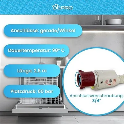 Produktbild von Famanu Zuleitungsschlauch Waschmaschine 2,5 m - Universal