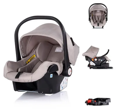 Produktbild von Chipolino Set Babyschale Isofix-Basisstation Aura i-Size (40 - 85cm) verstellbar hellbraun