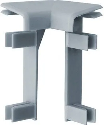 Produktbild von 2,5m Teppichleiste Kettelleisten Teppich Leiste Ketteln WEISS 50mm Innenecke GRAU 1 Stk.