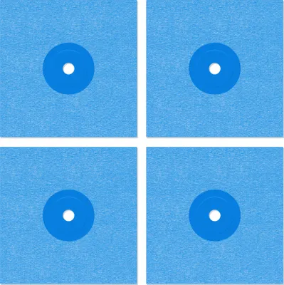 Produktbild von Isolbau Wandmanschette P3 Blau - 4 Stück 120 mm Dichtband - Wasserdichte Manschette für Sanitär, Dusche, Bad, Fliesen, Abdichtung Dichtmanschette für Innen- & Außenbereich