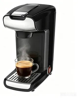 Productafbeelding van ZELURXX Mini koffiemachine voor capsules en poeder, 750W, 300ml, voor één portie, met automatische uitschakeling, geschikt voor kantoor en studio