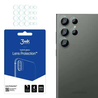 Produktbild von 3mk Hybridglas Lens Protection für Samsung Galaxy S23 Ultra Kamera Objektiv Kameralinse 0,16mm 6H (4 Stück)