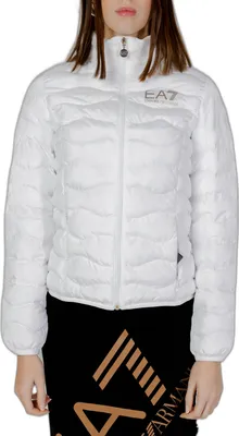 Produktbild von Ea7 472155 Damen Winterjacke mit Druckmuster in Weiß : Größe - S Größe: S