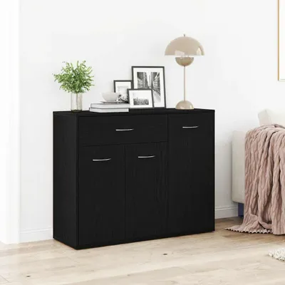 Zdjęcie produktu dla vidaXL Kredens czarny dąb 88x30x70 cm materiał drewnopochodny