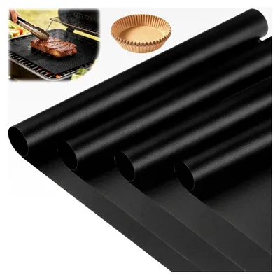 Produktbild von 4er Set Backofenmatten 40x33CM in Schwarz mit 20 Backpapieren