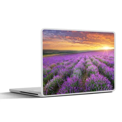 Produktbild von MuchoWow® Laptop Aufkleber Sticker Cover Lavendel - Wolken - Frühling 25x18 cm - Laptop-Deko