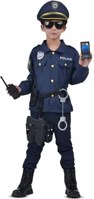 Immagine prodotto di Mamma Voglio Essere Un Poliziotto Costume Blu 5-7 Anni Blu 5-7 Anni