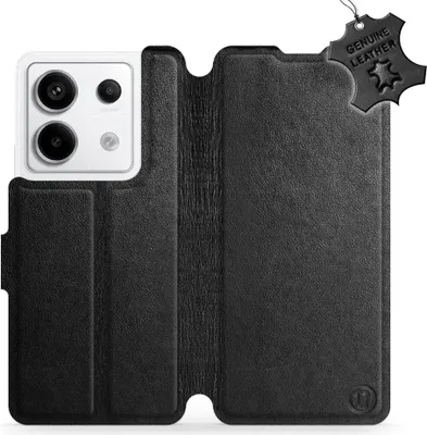 Produktbild von Echtleder Handyhülle für Xiaomi Redmi Note 13 Pro 5G, Mobiwear Leather, Schwarz