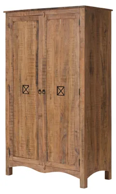 Produktbild von MASSIVMOEBEL24.DE Kleiderschrank Akazie 118x60x198 natur versiegelt NATURE OF SPIRIT #242