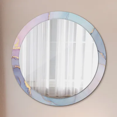 Produktbild von Ø90cm Modern Spiegel - Wandspiegel Wandmontage- Schlafzimmer - abstrakt flüssig