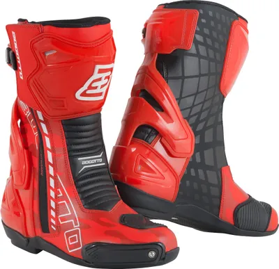 Produktbild von Bogotto Donington Camo Motorrad Stiefel, rot/schwarz, 47