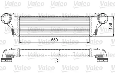 Produktbild von VALEO 818618 Ladeluftkühler LLK für BMW X5 (E70) Turbo Intercooler