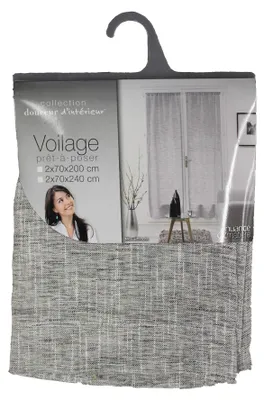 Vorhangstangenhalter Paar, Anthrazit, 70x240 cm, Polyester