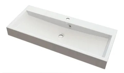Immagine prodotto di Sapho Orinoko - Lavabo 1000x420 mm, con sfioratore, foro per rubinetto, bianco OR100