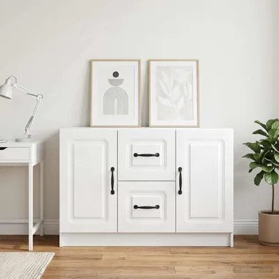 Produktbild von vidaXL Sideboard Hochglanz Weiß 89 x 34,5 x 57 cm Holzwerkstoff