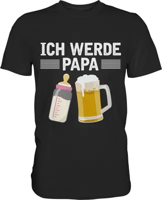 Produktbild von Ich werde Papa Herren Premium T-Shirt – Black / S