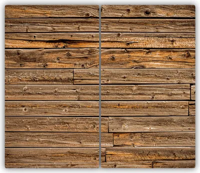Produktbild von Tulup Glas-Herdabdeckplatte - 2x30x52cm - Glaskeramikkochfeld-Abdeckung Spritzschutz Zweiteilig Holzwand