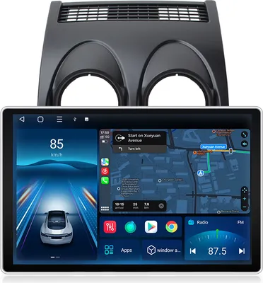 Image de Autoradio Android 15 pouces Carplay pour Nissan Qashqai 1 J10 2006-2013 GPS Navi WIFI 4G BT FM DAB+ SWC  6 Go + 128 Go 4G LTE Octa-Core Original 360 Kam