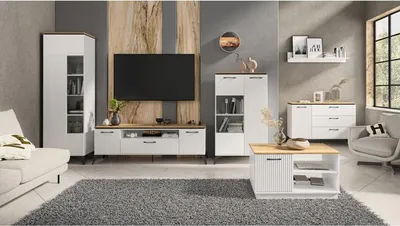 Zdjęcie produktu dla Kondela Witryna Velis 1W - biała / dąb evoke