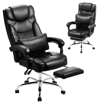 Immagine prodotto di Sedia da ufficio, design ergonomico, inclinazione regolabile, poggiapiedi 300lb