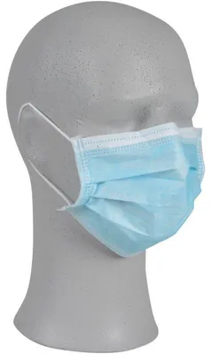 Produktbild von ABENA OP-Maske Mundschutz 3-lagig mit Ohrschlaufen, 50 St. Masken