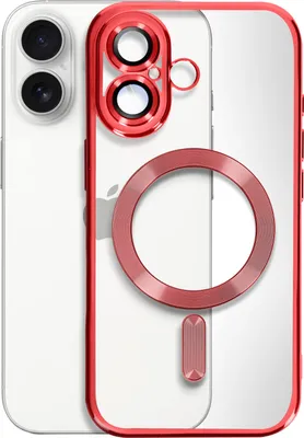 Obrázek produktu pro Avizar, pouzdro MagSafe iPhone 16 Chrome Edge Shiny Design, červené