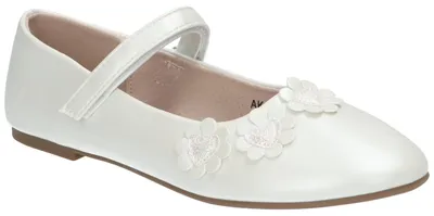 Produktbild von American Club AK02, Mädchen Ballerinas Klettverschluss Leder-Einlegesohle bequem, Weiß 37