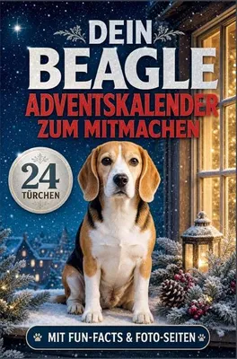 Produktbild von Adventskalender für Beagle mit 24 Türchen, frechen Zitaten & Leckerli-Rezepten