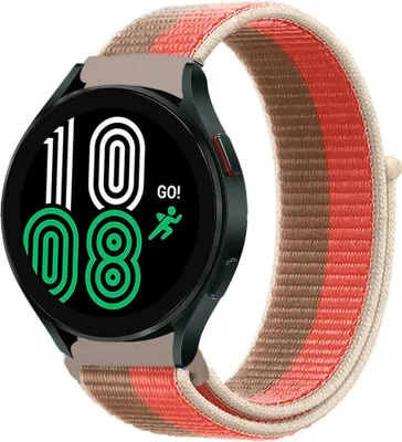 Produktbild von Strap-it Samsung Galaxy Watch 4 40mm Nylon Armband (Rosa Pomelo)