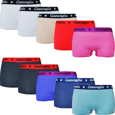 Produktbild von TEXEMP 5er - 10er Pack Damen Panty Panties Baumwolle Boxershorts Hotpant | B154 - XXL - 5 Stück
