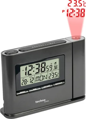 Produktbild von Technoline WT 519, Digitaler Wecker, Schwarz, Temperatur, Zeit, AA R06 1.5 V, 129 mm, 92 mm