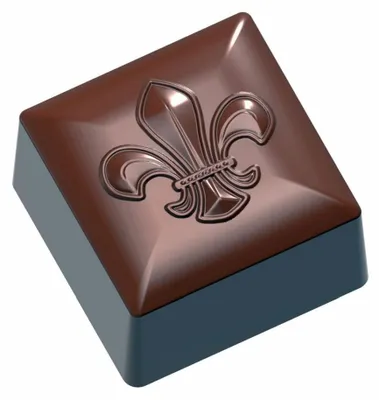 Image de Moule à chocolat - carré Fleur de Lys