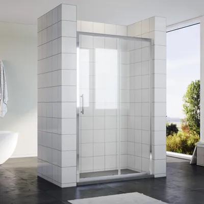 Produktbild von SONNI 120x185cm Schiebetür Dusche Klarglas Duschwand