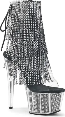 Produktbild von ADORE-1017SRS Damen Booties von Pleaser, Transparent Schwarz , EU 37, US 7